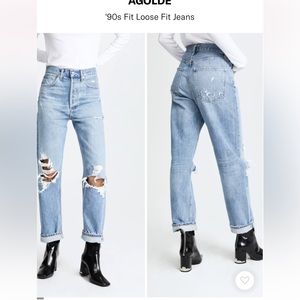 AGOLDE 90’s Jean Ripped Straight Leg High Rise